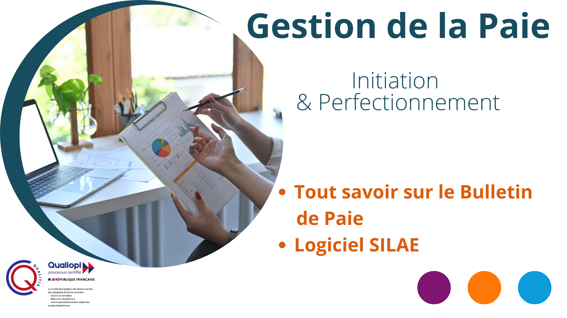 Représentation de la formation : Gestion de la paie - Initiation & Perfectionnement