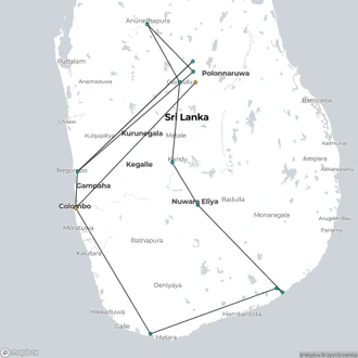 tourhub | Travel Department | Discover Sri Lanka | Tour Map