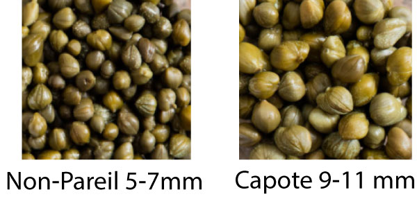 difference between Non-pareil and Capote Capers