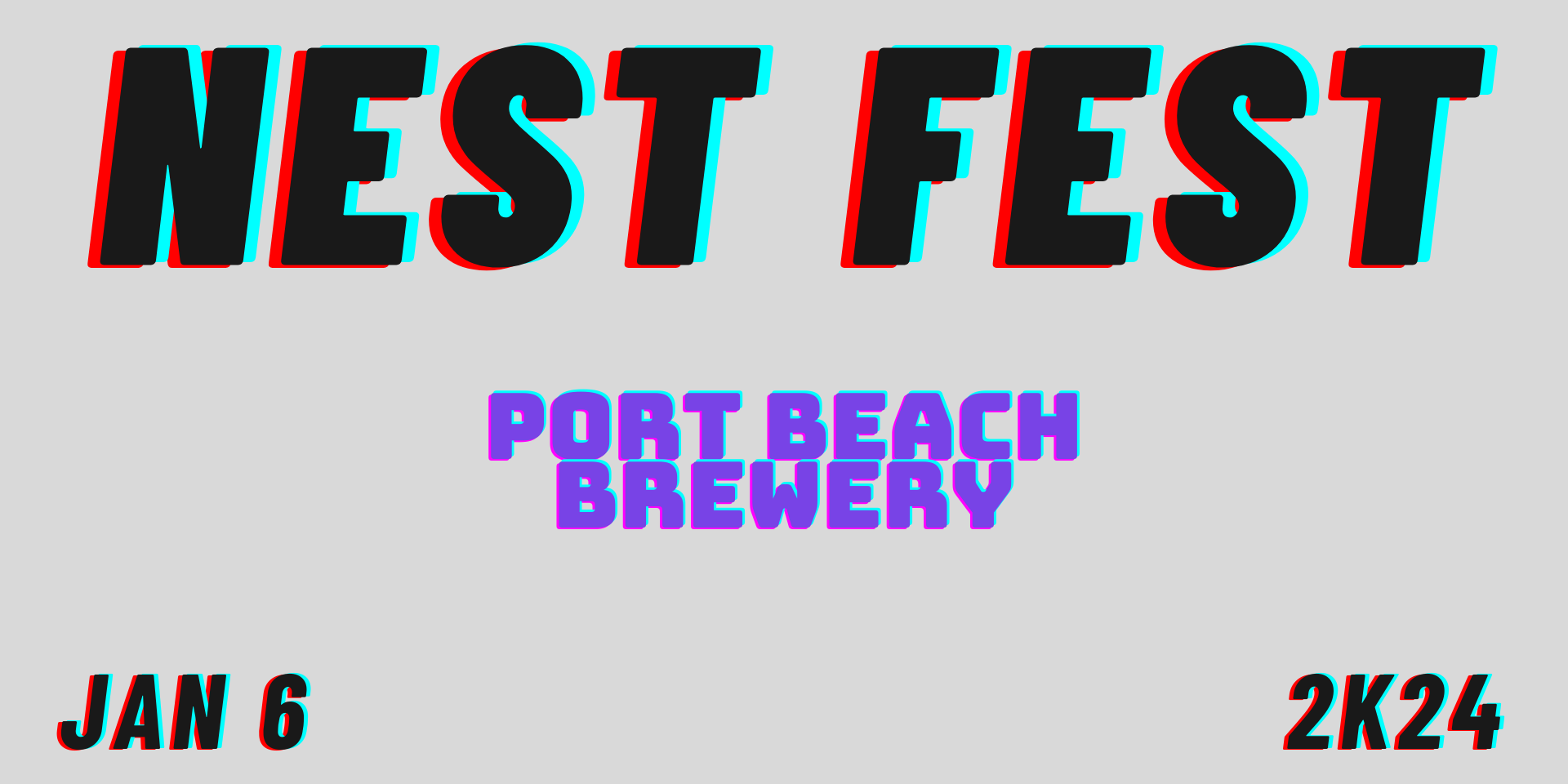 NEST FEST 2K24, North Fremantle, Sat 6th Jan 2024, 700 pm Sun 7th