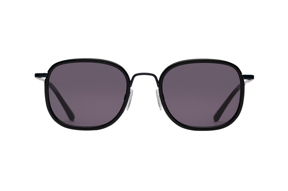 Moderiktig rund glasögonbåge i metall med nässadlar som passar män. Design Oscar Jacobson X Smarteyes.