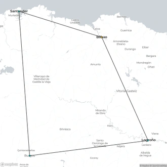 tourhub | Destination Services Spain | The North Trail, Self-drive | Tour Map