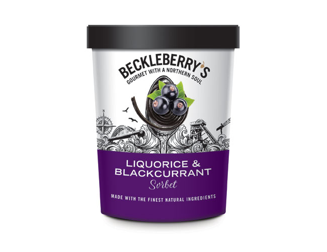 Beckleberry's blackcurrant and liquorice sorbet