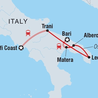 tourhub | Intrepid Travel | Explore Southern Italy | Tour Map