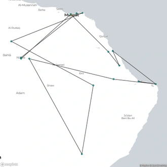 tourhub | Today Voyages | Highlights of Oman | Tour Map