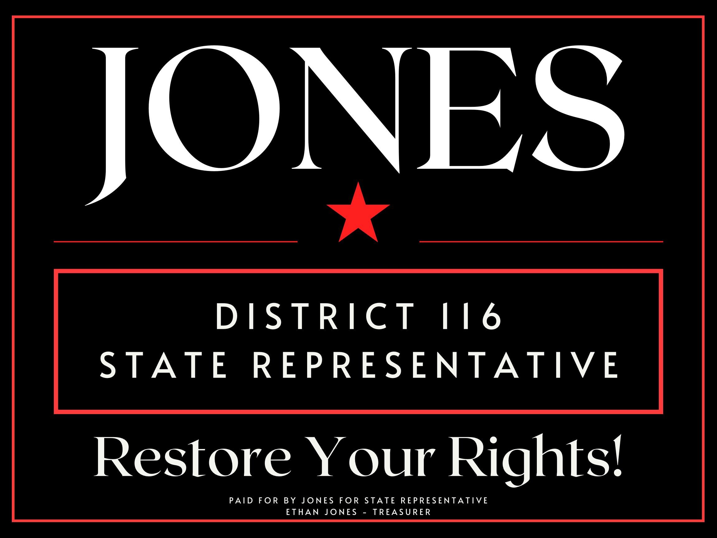 paid for by jones for state representative logo