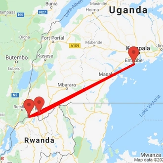 tourhub | Kent Safari Tours | 6 Days Gorilla And Golden Monkey Trekking  Mgahinga National Park | Tour Map