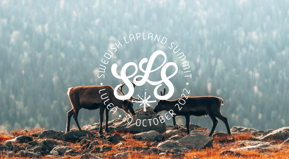 Swedish Lapland Summit grafiska element monterad i naturbild 