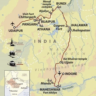 tourhub | Wild Frontiers | Village India in Slow Motion (Chandrabhaga Fair) | Tour Map