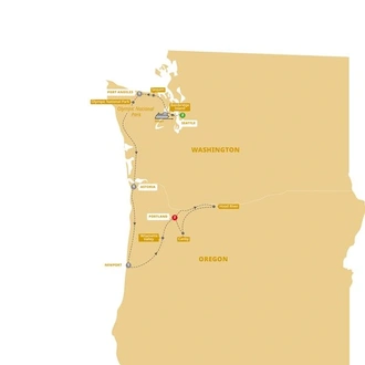 tourhub | Trafalgar | Scenic Seattle, Portland and Oregon Coast | Tour Map