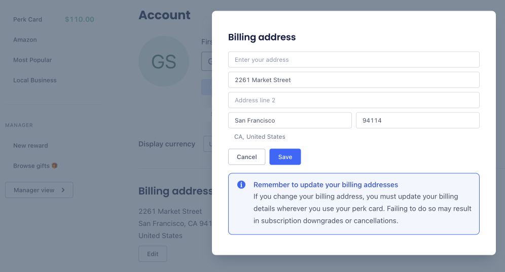 What billing address should I use?