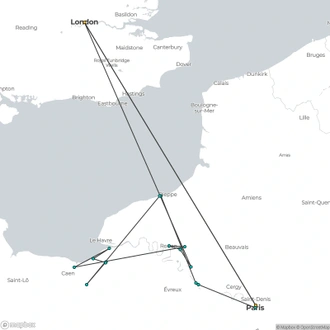 tourhub | Brightwater Holidays | Seine Cruise 800 | Tour Map