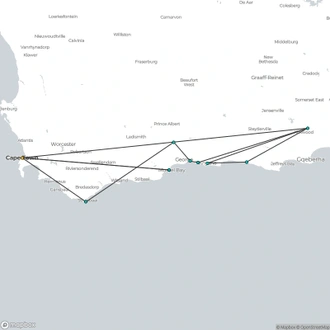 tourhub | Encounters Travel | The Garden Route 10 Days | Tour Map