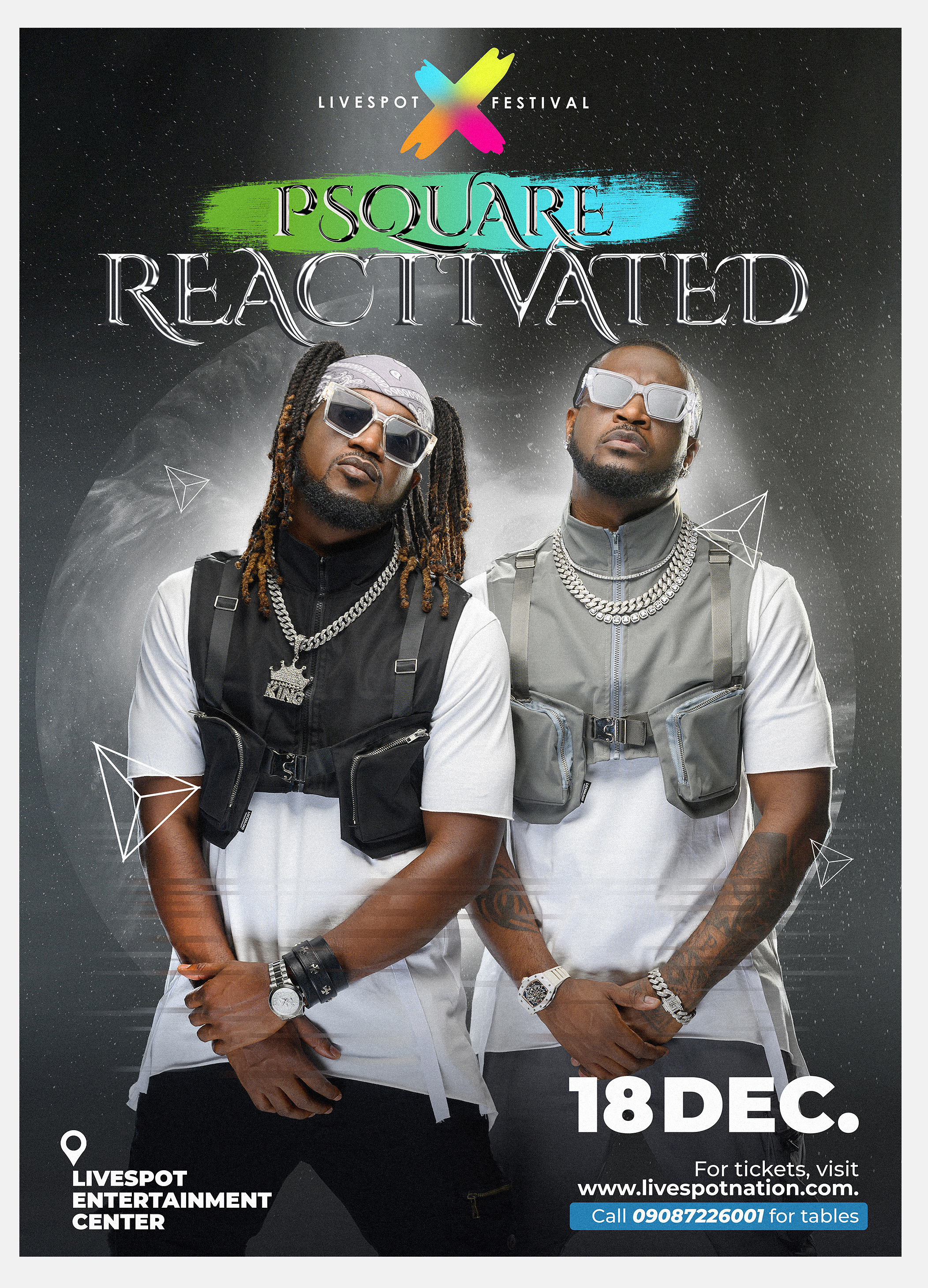 December 2021 Events Guide for Lagos, Nigeria: Livespot X Festival: PSquare Reactivated... Buy Tickets