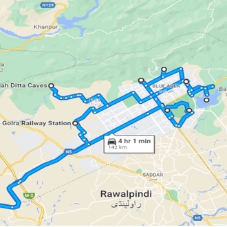 tourhub | Gypsy Traces and Tours | Islamabad Exploration Tour | Tour Map