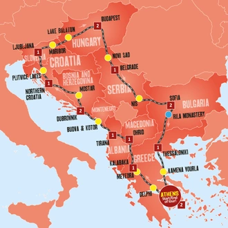 tourhub | Expat Explore Travel | Balkan Explorer | Tour Map