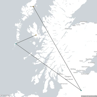 tourhub | Brightwater Holidays | Scotland: A Grand Tour of the Outer Hebrides - 5 days (S-B) 6302 | Tour Map