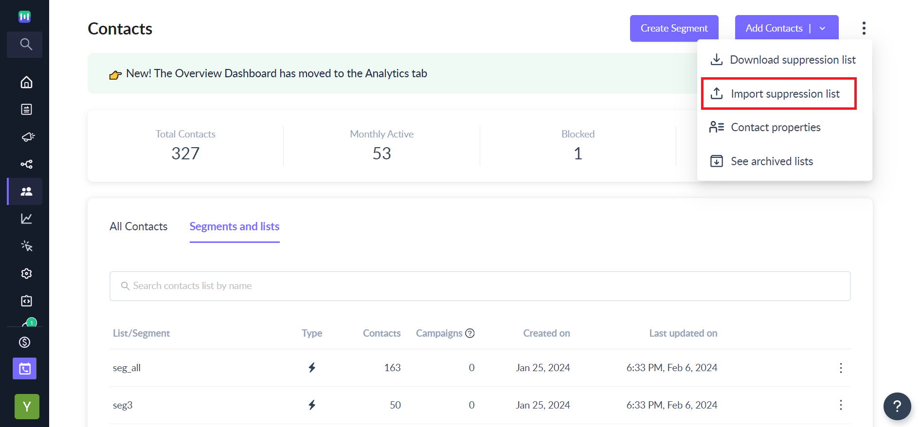 Overview of Contact Management and Segmentation