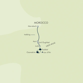 tourhub | Exodus | Mt Toubkal Winter Climb | Tour Map