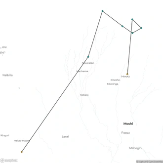 tourhub | Alaitol Safari | 8 Day Kilimanjaro Climb - Machame route | Tour Map