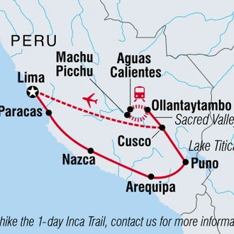 tourhub | Intrepid Travel | Majestic Peru | Tour Map