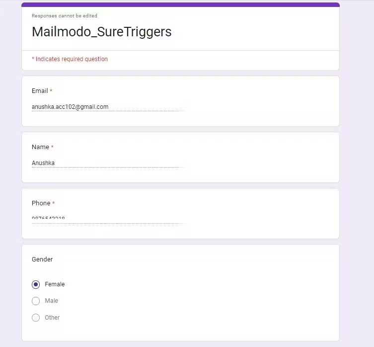 Journey in Mailmodo through SureTriggers