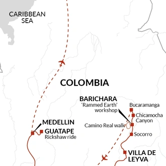 tourhub | Explore! | Contrasts of Colombia | Tour Map