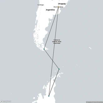 tourhub | Quark Expeditions | Crossing the Circle: Southern Expedition | Tour Map