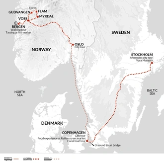 tourhub | Explore! | Discover Scandinavia | Tour Map