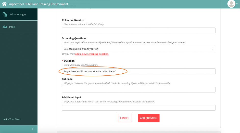 Add job-specific questions | How to add pre-screening questions to your ...