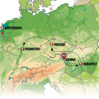 tourhub | Europamundo | A Piece of Europe | Tour Map