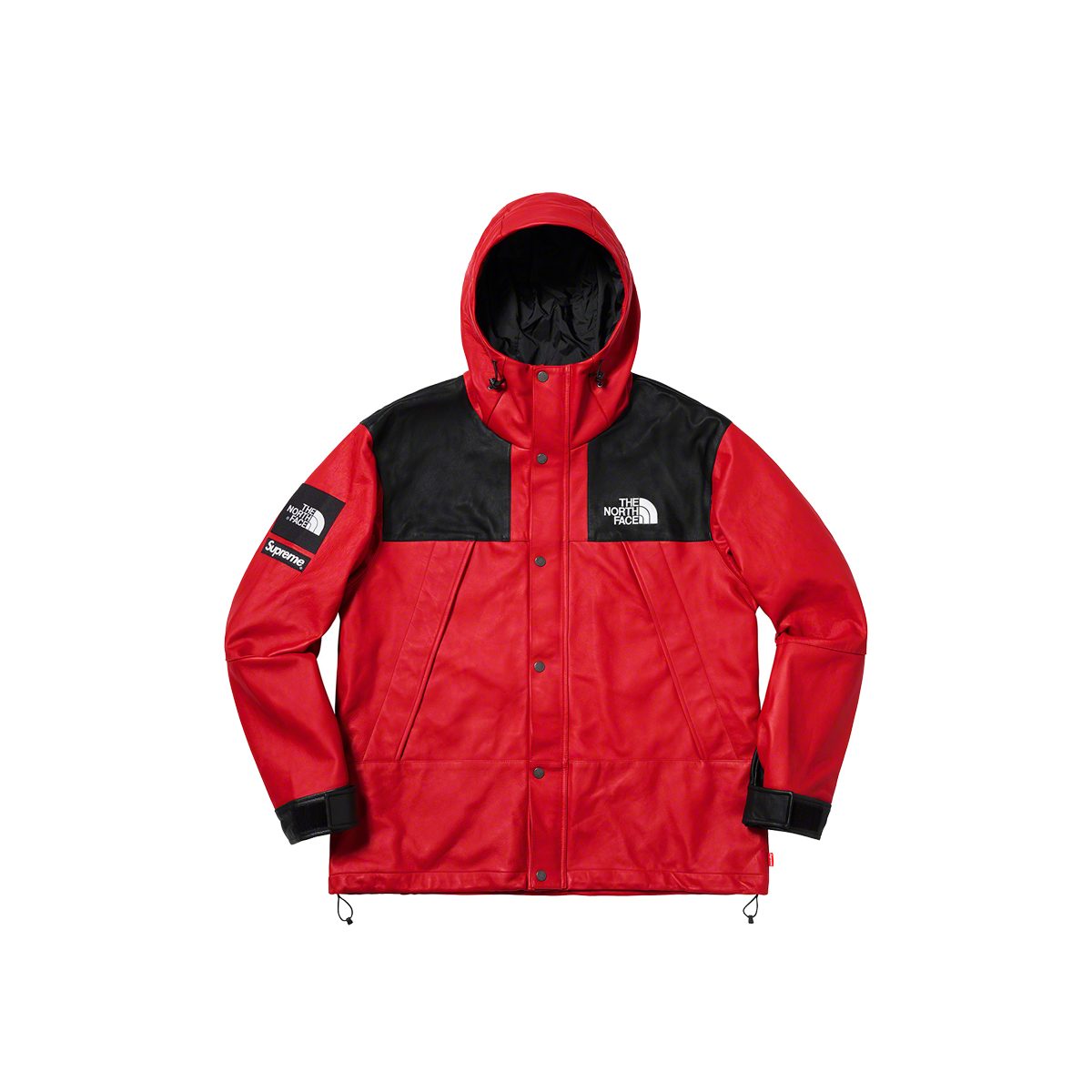 Supreme x The North Face Leather Mountain Parka Jacket Red (FW18) | TBD - KLEKT