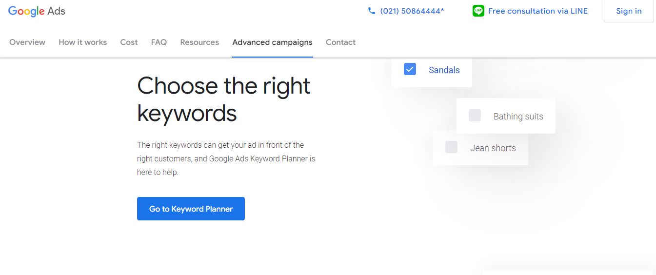 google adwords keyword planner