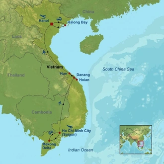 tourhub | Indus Travels | Best Of Vietnam | Tour Map