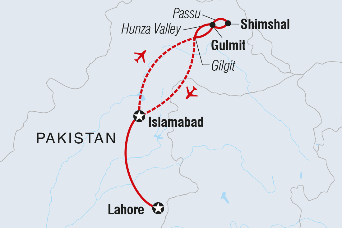 tourhub | Intrepid Travel | Pakistan Expedition | Tour Map