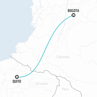 tourhub | Bamba Travel | Bogota to Quito Travel Pass | Tour Map