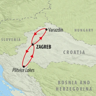 tourhub | On The Go Tours | Zagreb City Stay - 5 days | Tour Map