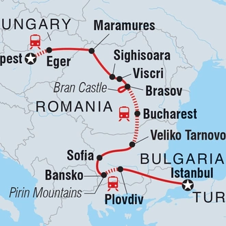 tourhub | Intrepid Travel | Eastern Europe Explorer | Tour Map