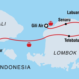 tourhub | Intrepid Travel | Discover Lombok | Tour Map