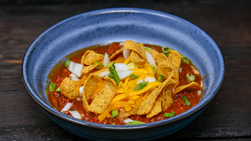 Slow Cooked Tavern Chili Bowl