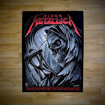 Metallica The Exclusive Colorway Of Official Pop-Up Shop Poster For St Louis  North American Tour 2023 Home Decor Poster Canvas - Horusteez