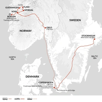 tourhub | Explore! | Discover Scandinavia | Tour Map