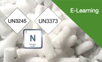 Représentation de la formation : E-learning  Categorie B (UN3373), OGM (UN3245), Azote (UN1977) &  Carboglace (UN1845) - Base / Refresh - fonction 7.1 - FR