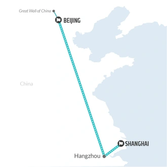 tourhub | Bamba Travel | Beijing to Shanghai Group Adventure 12D/11N | Tour Map