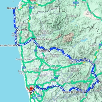 tourhub | Authentic Trails | Authenticity in the Atlantic and Douro by Bike | Tour Map
