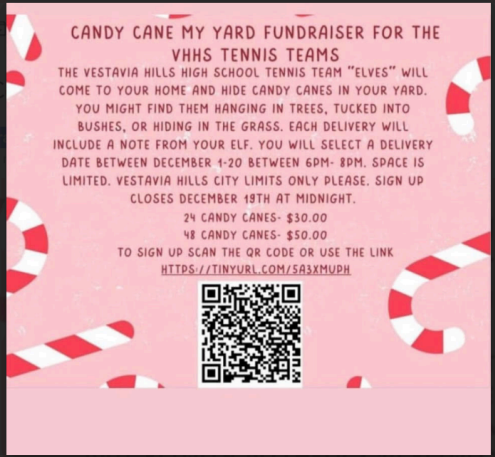 Candy Cane Tennis Club Fundraiser