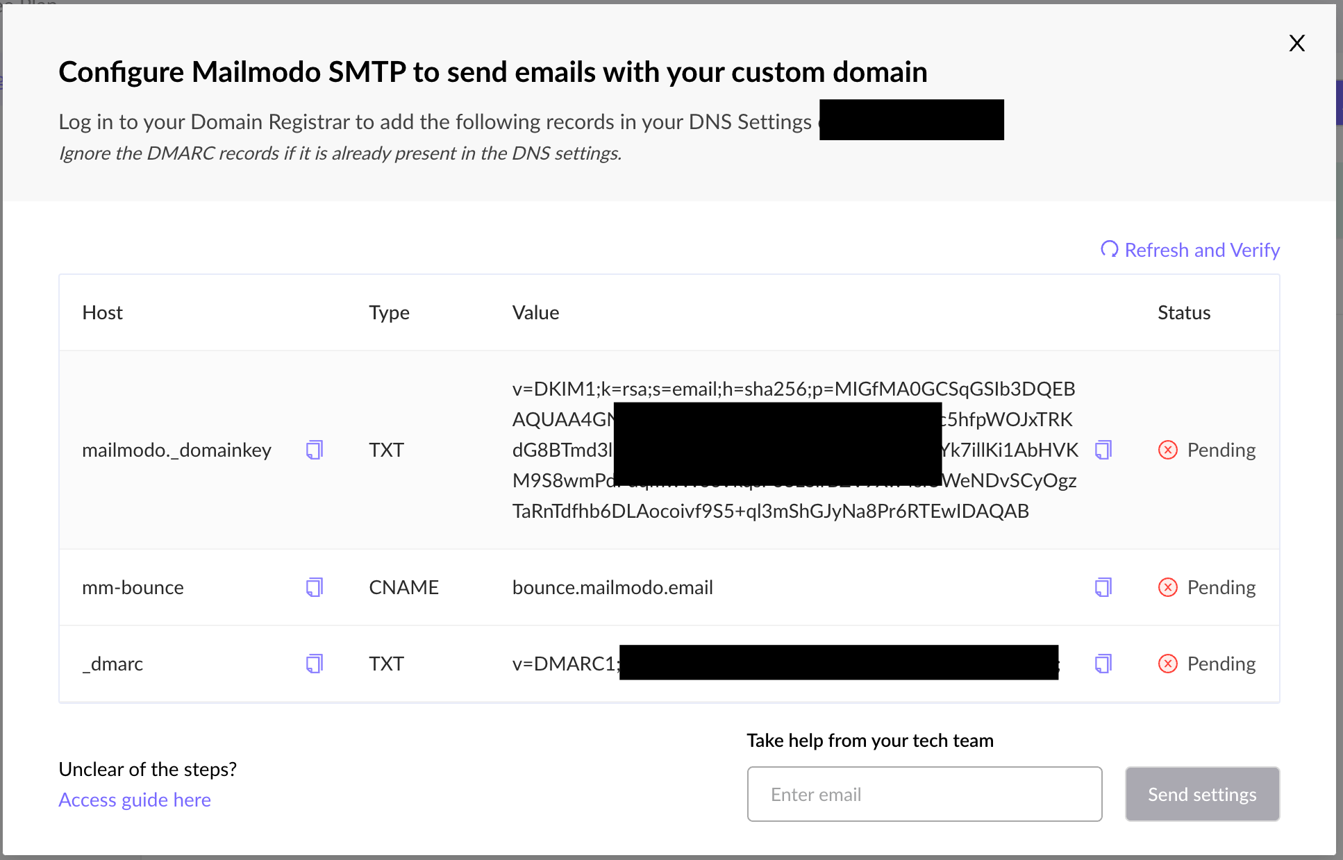 How to add DNS Settings to your Domain Records