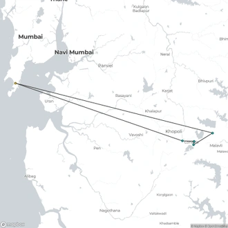 tourhub | Agora Voyages | Enchanting Sahyadri Hills: Mumbai to Lonavala & Khandala | Tour Map