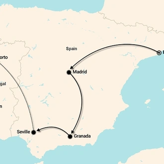 tourhub | Discovery Nomads | Spain and Portugal Tour | Tour Map