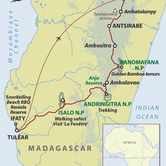 tourhub | Wild Frontiers | Classic Madagascar | Tour Map